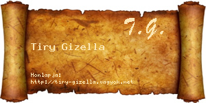 Tiry Gizella névjegykártya