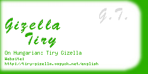 gizella tiry business card